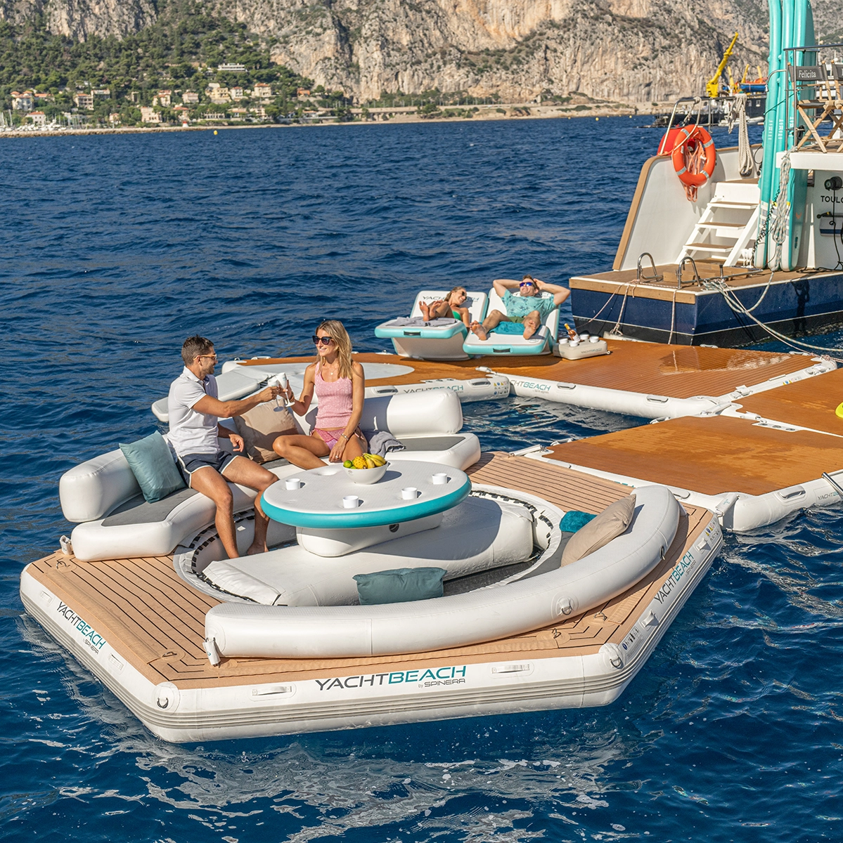 Yachtbeach pavilion lounge set up